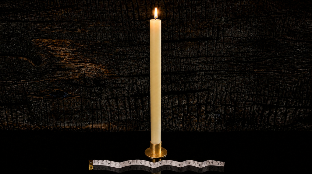 Pure Beeswax Altar Candle | 12" (30.48cm) Tall - Hand-Poured - Luxury Finish