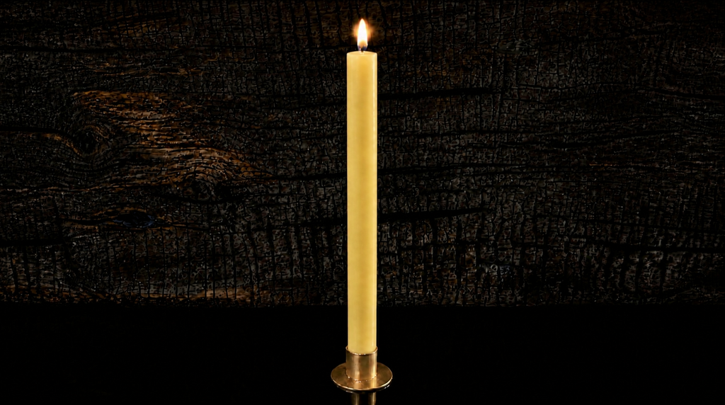 Pure Beeswax Altar Candle | 12" (30.48cm) Tall - Hand-Poured - Luxury Finish