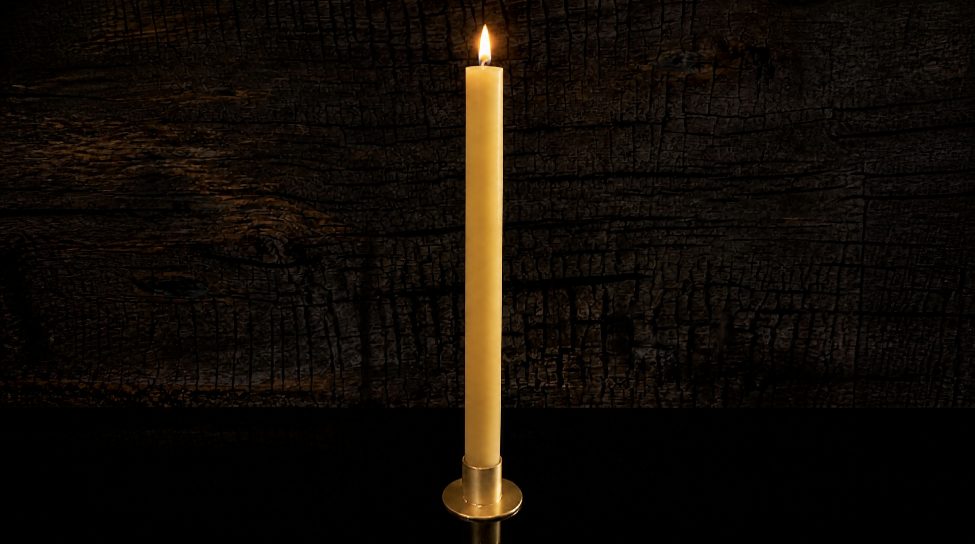 Pure Beeswax Altar Candle | 12" (30.48cm) Tall - Hand-Poured - Luxury Finish