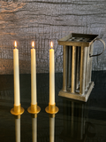 8.5" Authentic 19th Century Pure Organic Beeswax Taper Candles | Luxury Finish | Natural Handcrafted