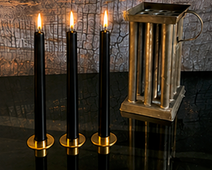 8.5" Authentic 19th Century Pure Organic Beeswax Taper Candles | Luxury Finish | Natural Handcrafted