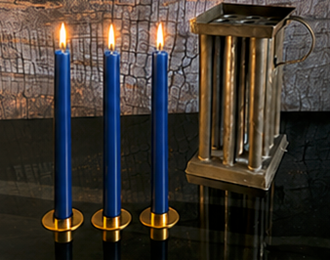 8.5" Authentic 19th Century Pure Organic Beeswax Taper Candles | Luxury Finish | Natural Handcrafted