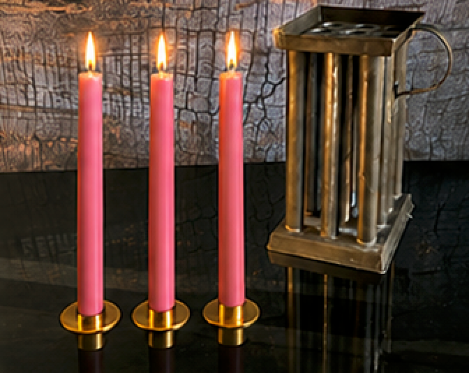 8.5" Authentic 19th Century Pure Organic Beeswax Taper Candles | Luxury Finish | Natural Handcrafted