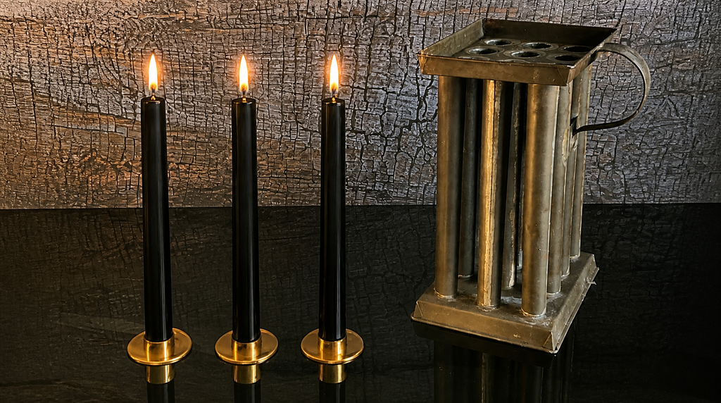3 Authentic 19th Century Pure Organic Beeswax Taper Candles | Luxury Finish | Natural Handcrafted