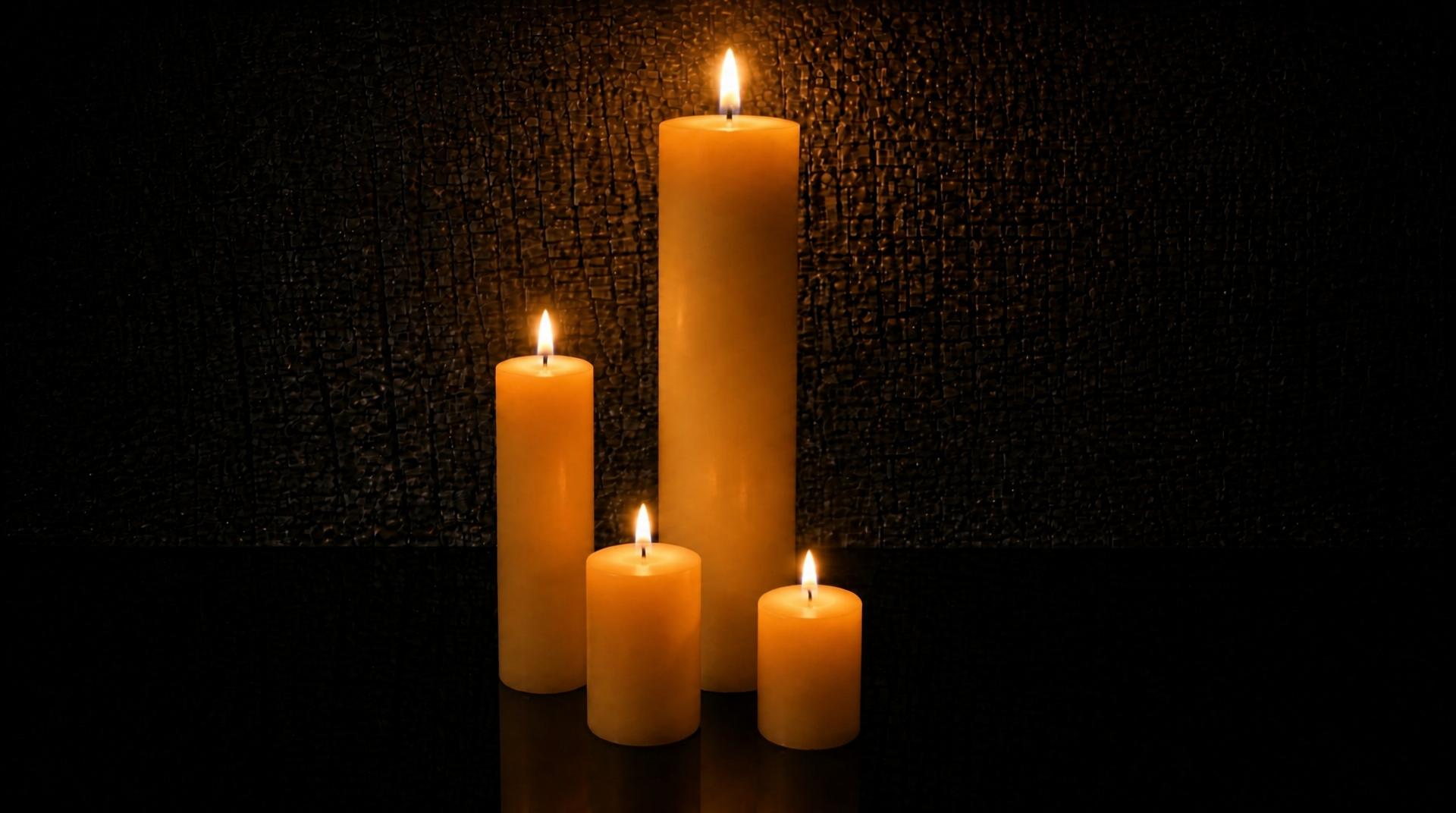 Giant Monument Beeswax Pillar Candle Set