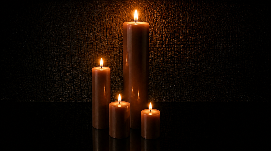 Giant Monument Beeswax Pillar Candle Set
