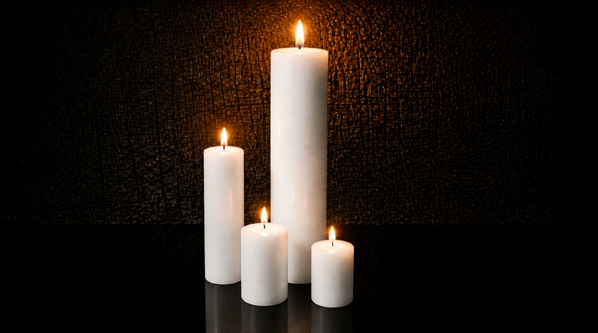 Giant Monument Beeswax Pillar Candle Set
