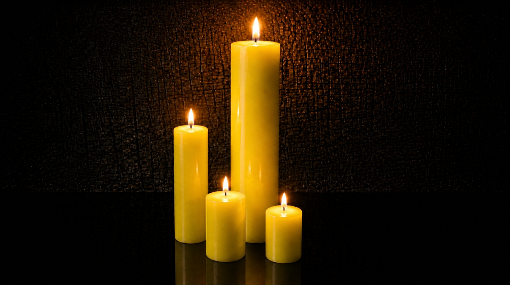 Giant Monument Beeswax Pillar Candle Set