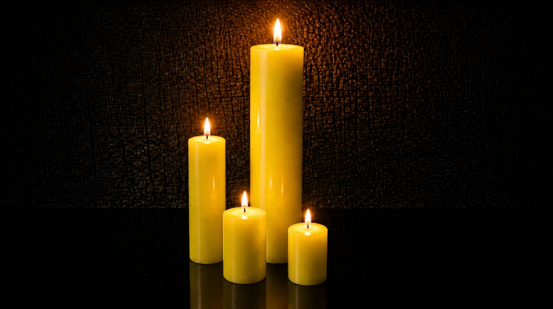 Giant Monument Beeswax Pillar Candle Set