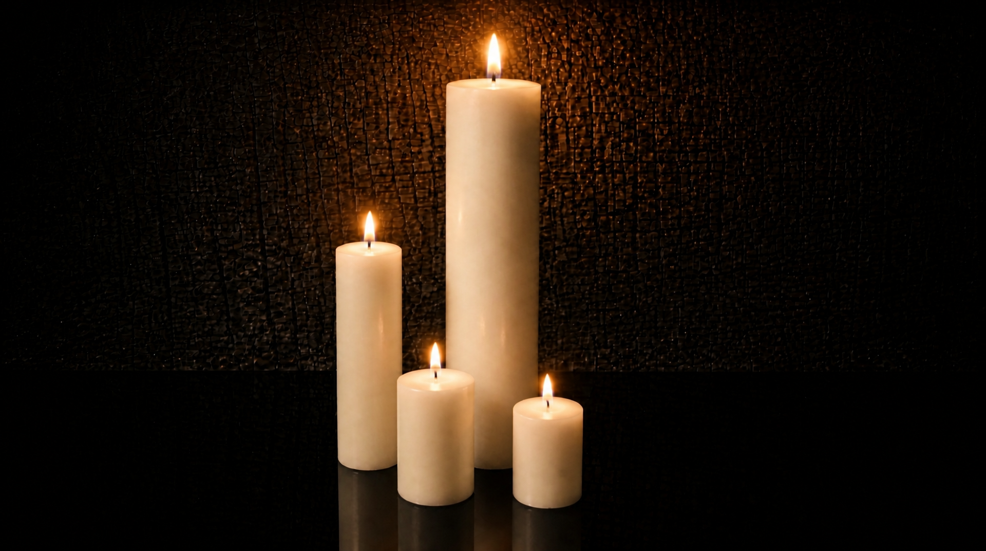 Giant Monument Beeswax Pillar Candle Set