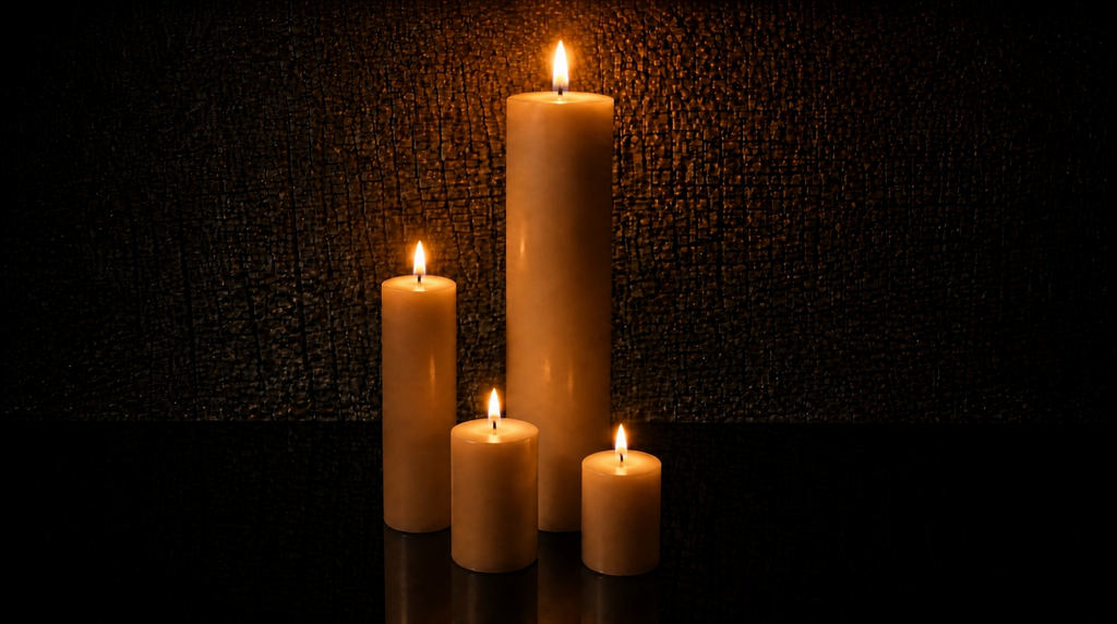 Giant Monument Beeswax Pillar Candle Set
