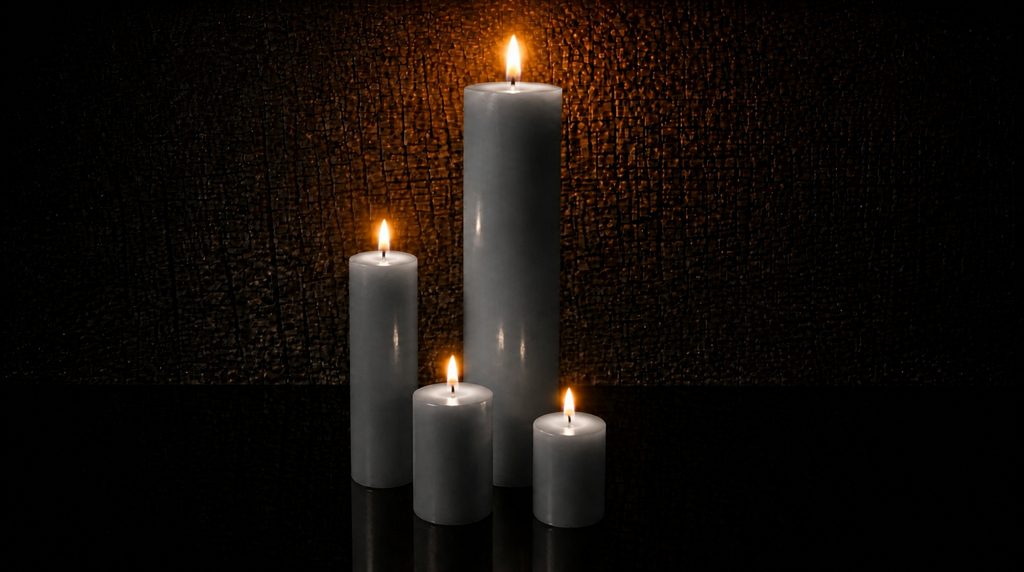 Giant Monument Beeswax Pillar Candle Set