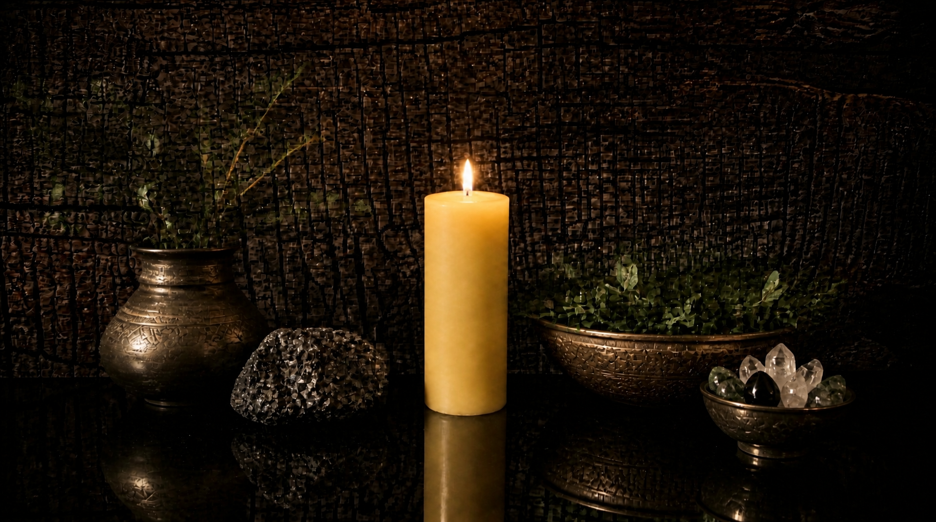 2 x 4 inch Beeswax Pillar Candle