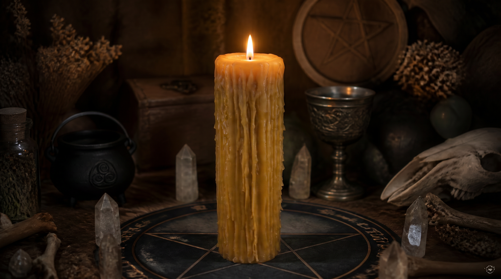 3 x 12 inch - Drippy Pillar Candle | 100% Beeswax