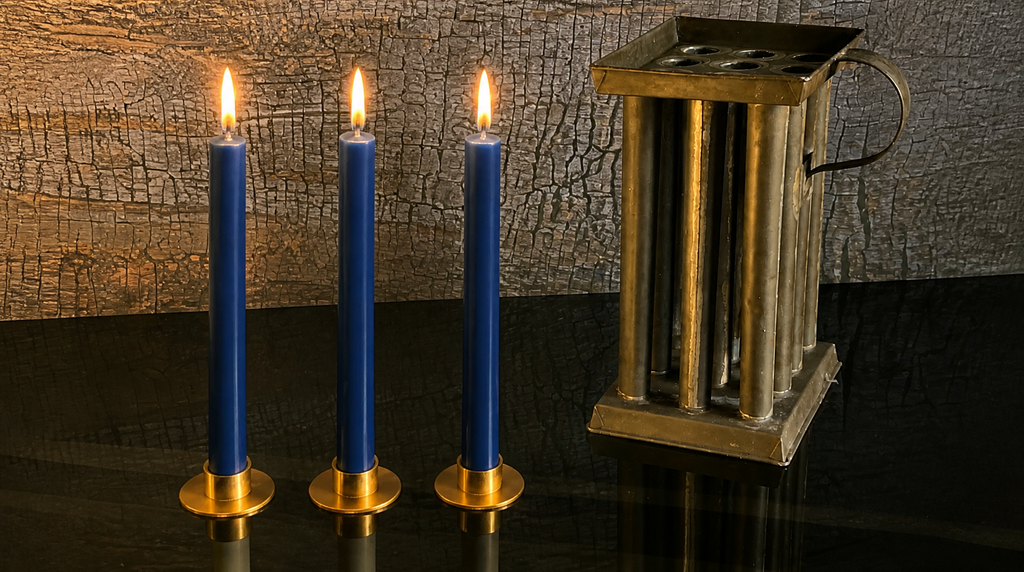 3 Authentic 19th Century Pure Organic Beeswax Taper Candles | Luxury Finish | Natural Handcrafted