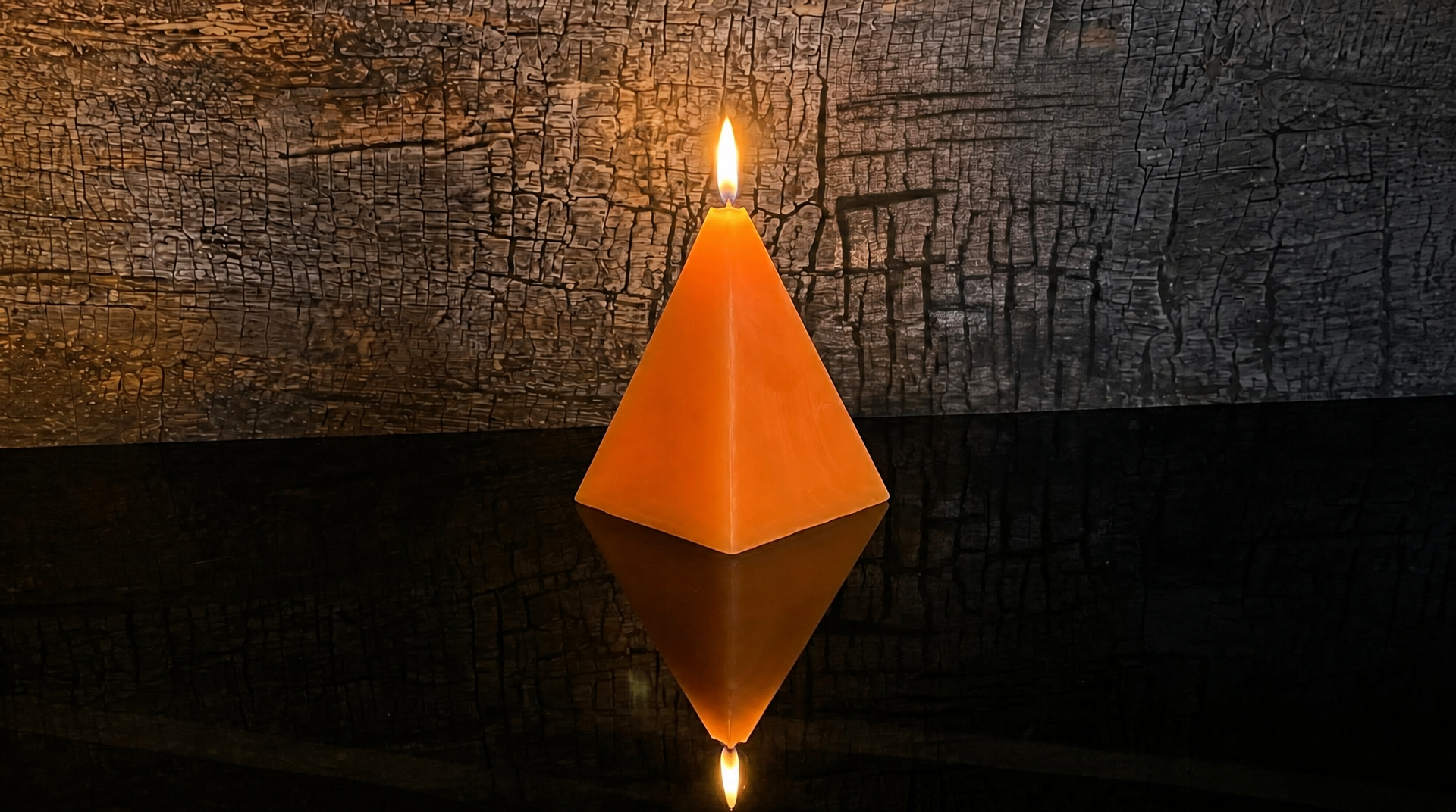 4.5 x 7 inch - Beeswax Pyramid Candle