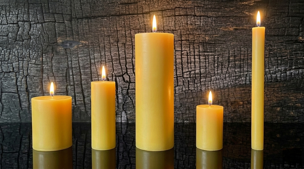 Virgin Beeswax Candles – 100% Pure Raw Hive Wax – Handmade Luxury Pillar Candles for Ritual & Intentional Use