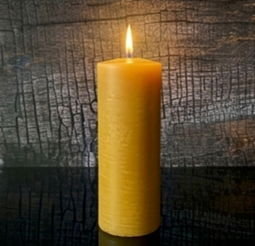 2" Diameter x 6" Tall - Organic Beeswax Pillar Candle – Ritual Altar Candle, Luxury Quality