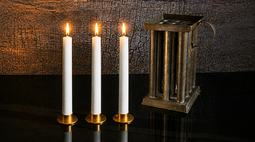 3 Authentic 19th Century Pure Organic Beeswax Taper Candles | Luxury Finish | Natural Handcrafted