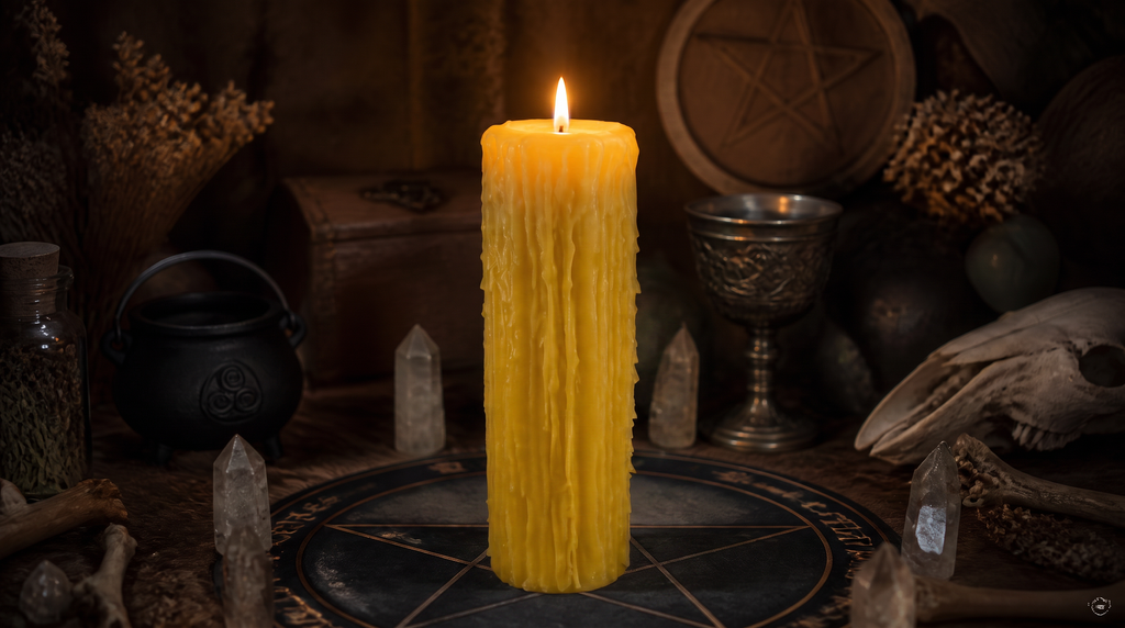 3 x 12 inch - Drippy Pillar Candle | 100% Beeswax