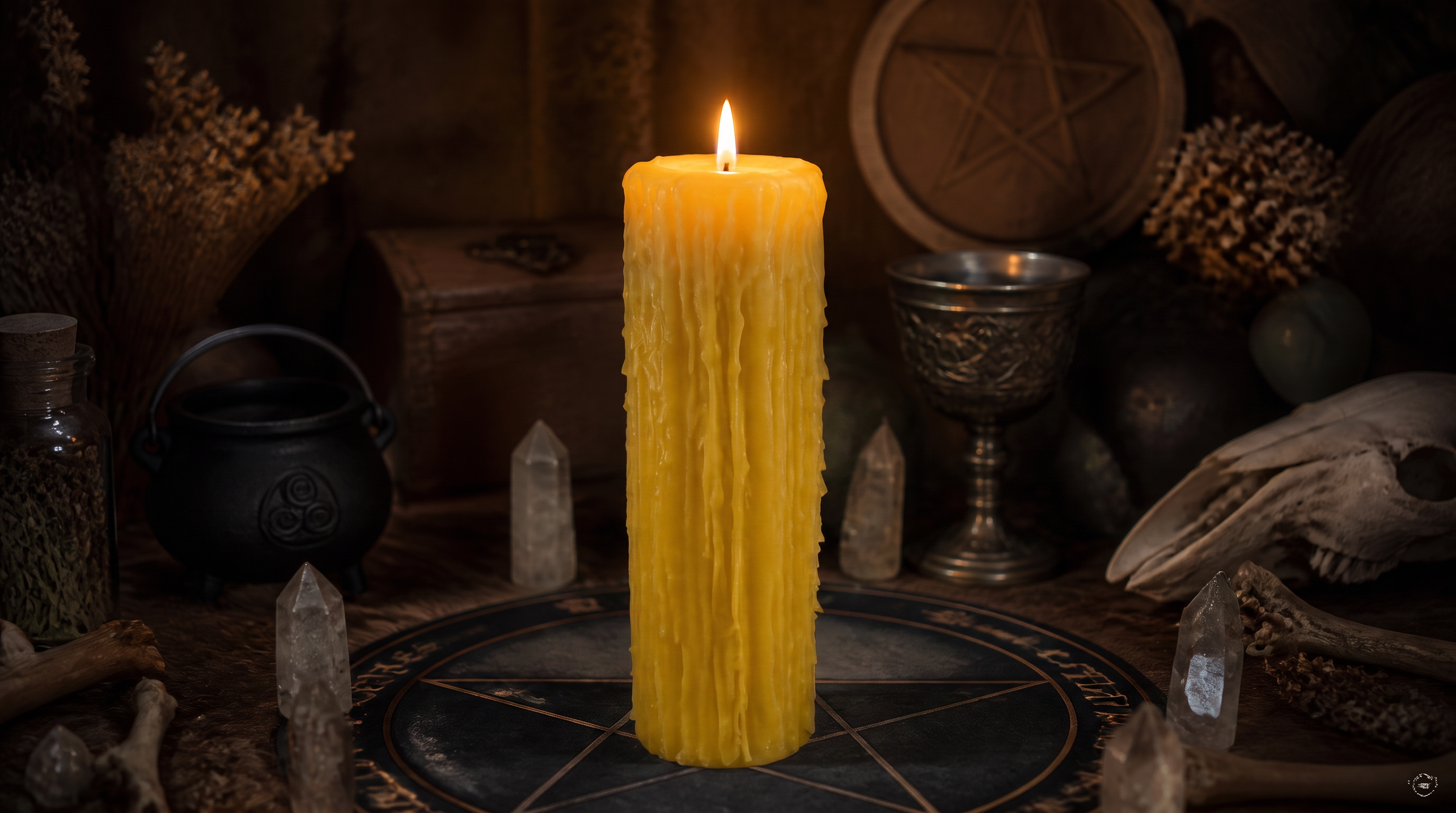 3 x 12 inch - Drippy Pillar Candle | 100% Beeswax