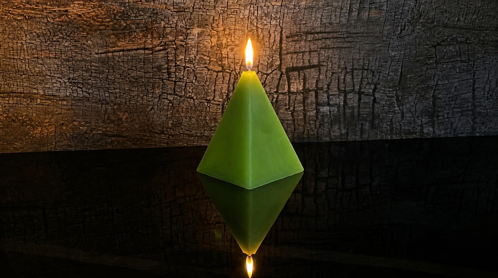 4.5 x 7 inch - Beeswax Pyramid Candle