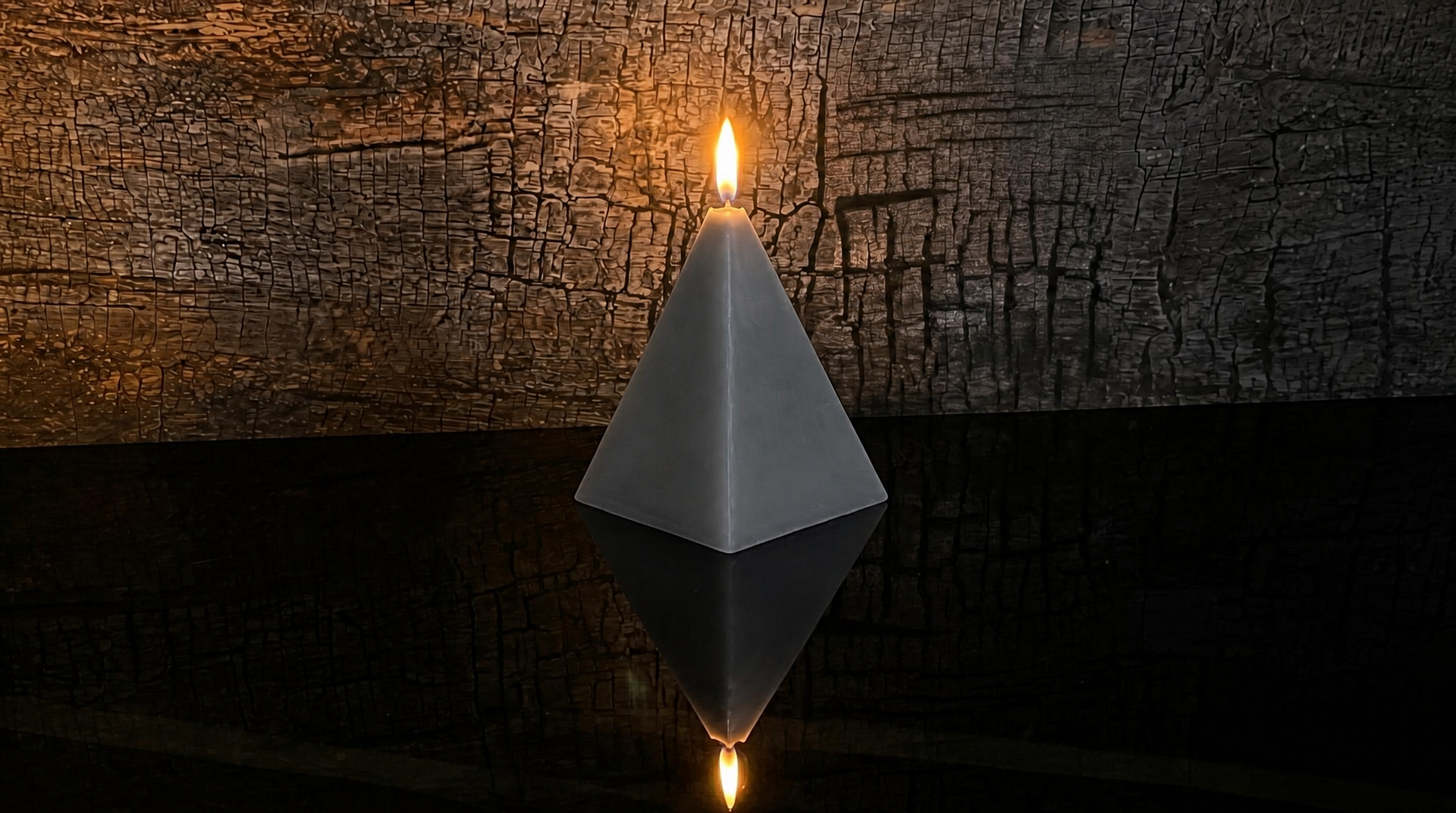 4.5 x 7 inch - Beeswax Pyramid Candle