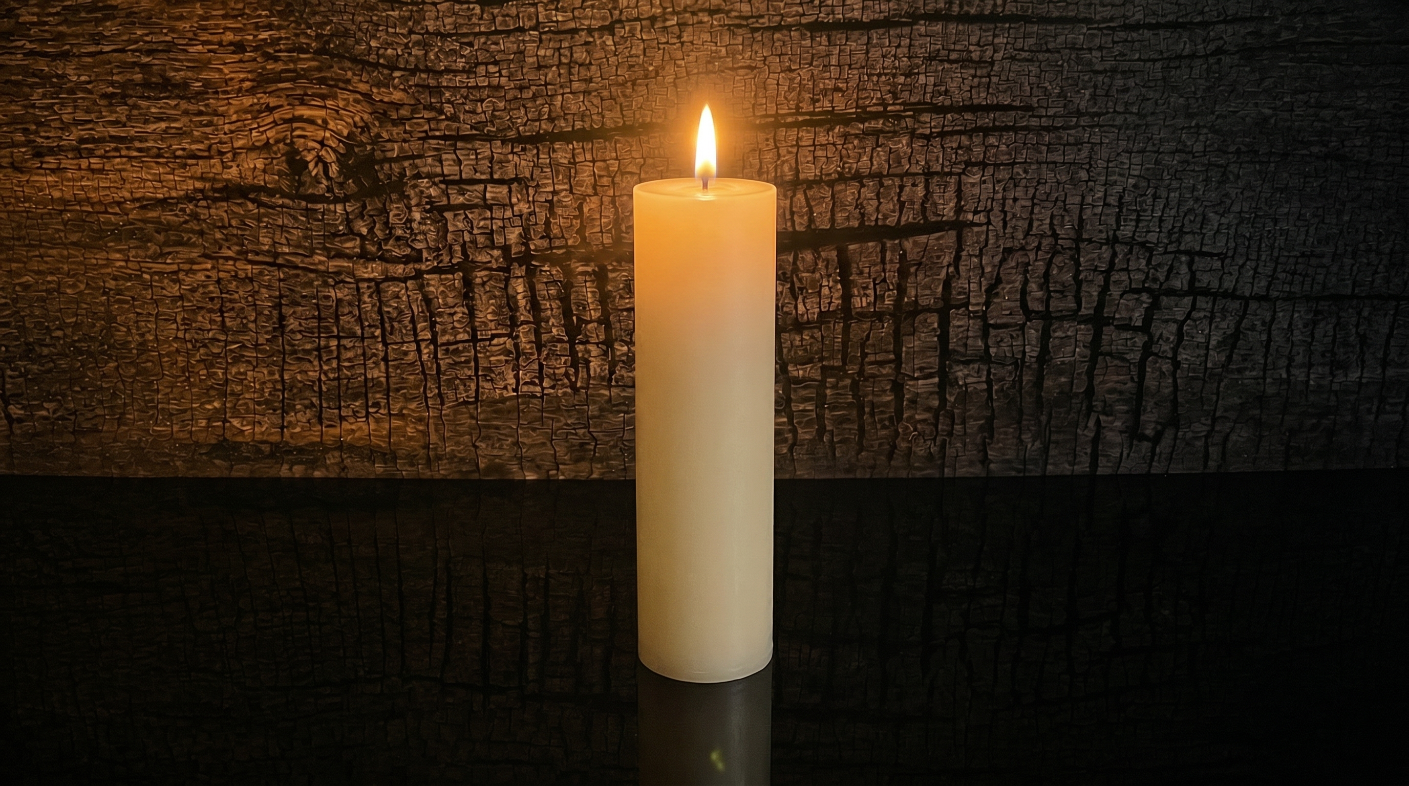 2 x 9 inch Beeswax Pillar Candle