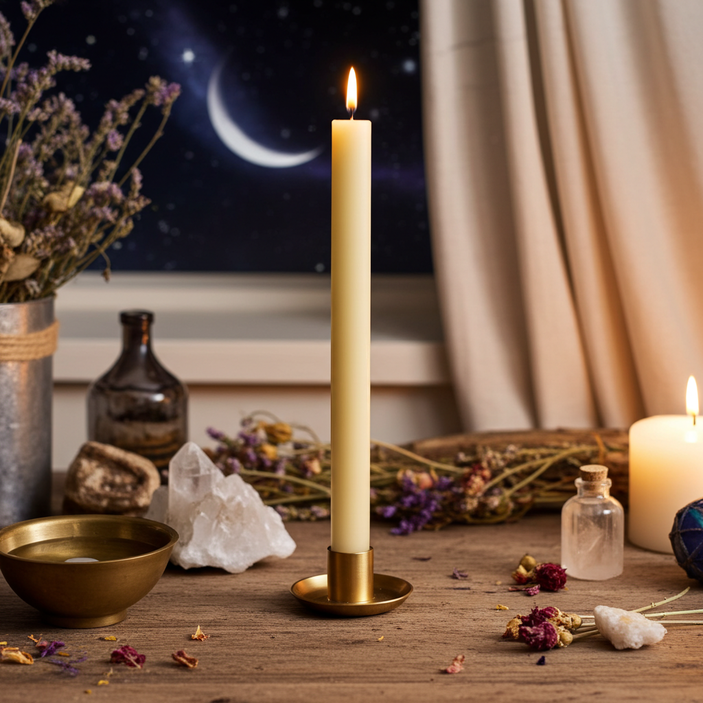 0.75 x 12 inch Pure Beeswax Altar Candle