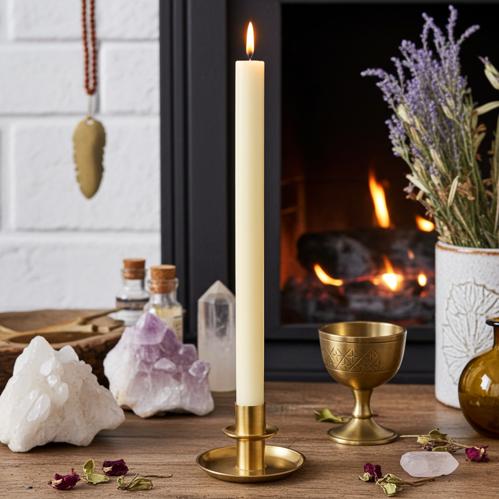0.75 x 12 inch Pure Beeswax Altar Candle