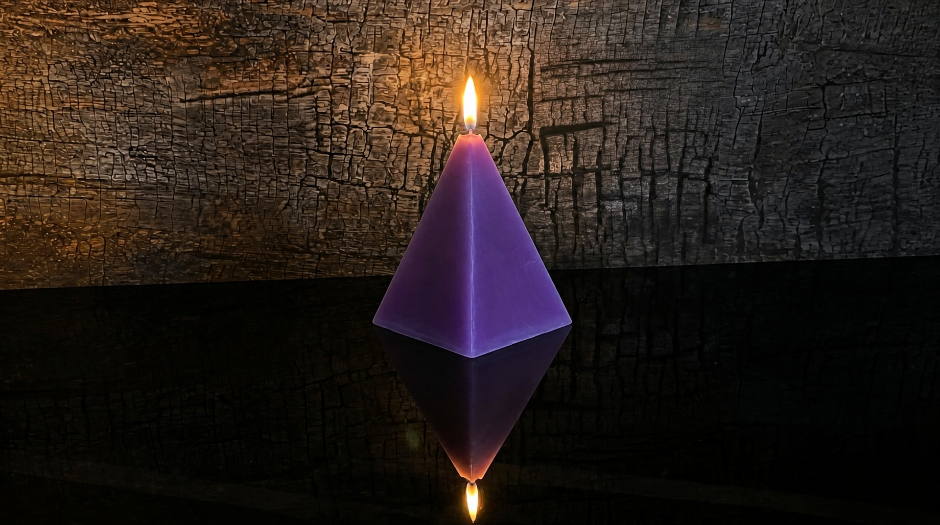 4.5 x 7 inch - Beeswax Pyramid Candle
