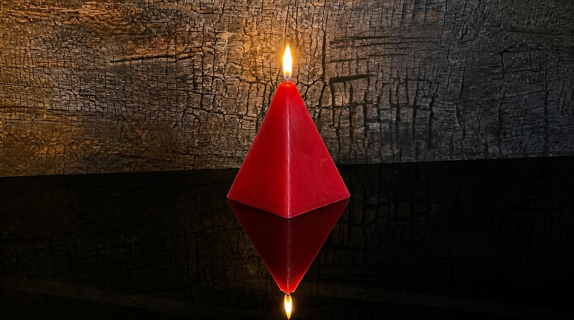 4.5 x 7 inch - Beeswax Pyramid Candle