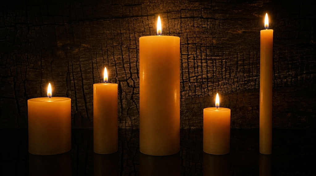 Virgin Beeswax Candles – 100% Pure Raw Hive Wax – Handmade Luxury Pillar Candles for Ritual & Intentional Use