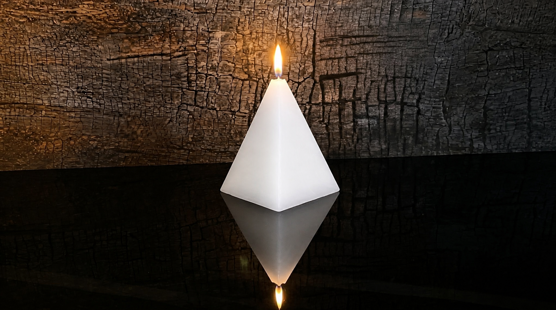 4.5 x 7 inch - Beeswax Pyramid Candle
