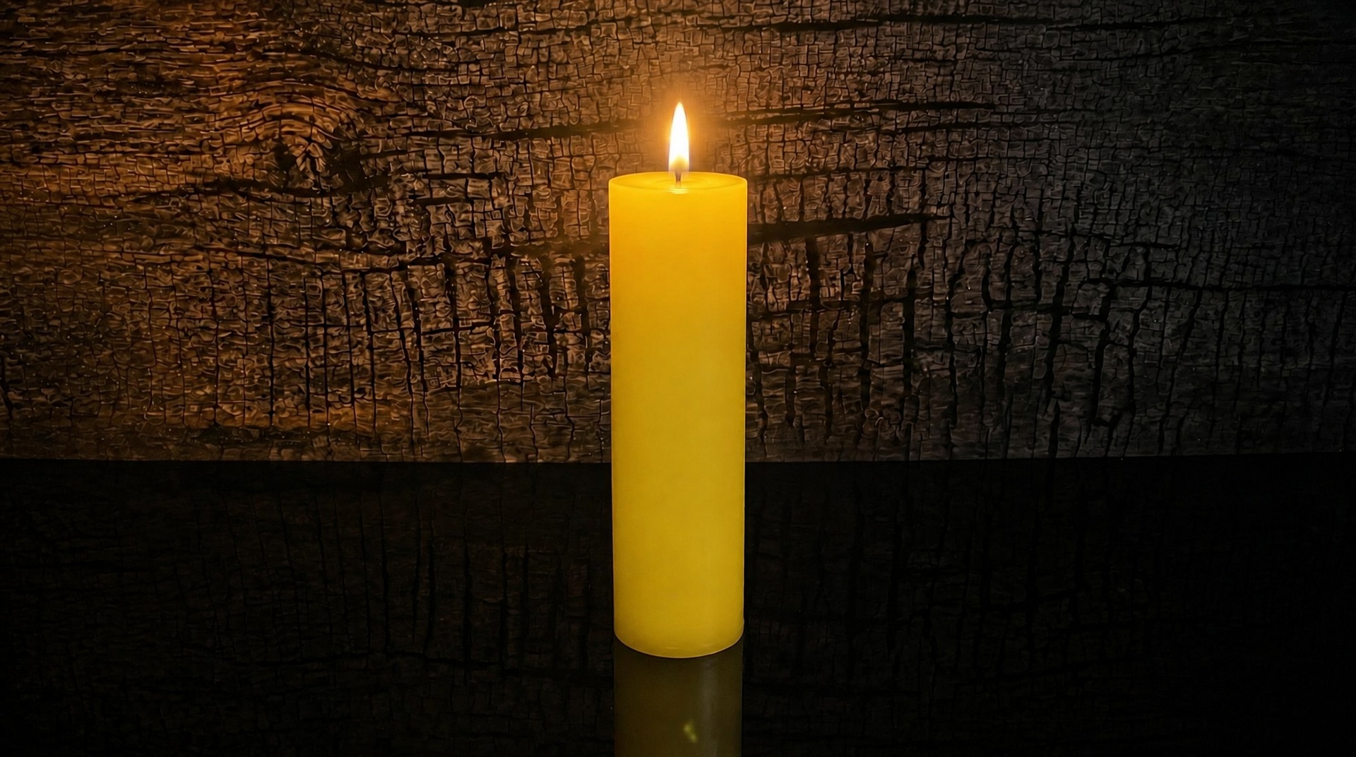 2 x 9 inch Beeswax Pillar Candle