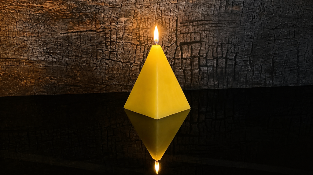 4.5 x 7 inch - Beeswax Pyramid Candle